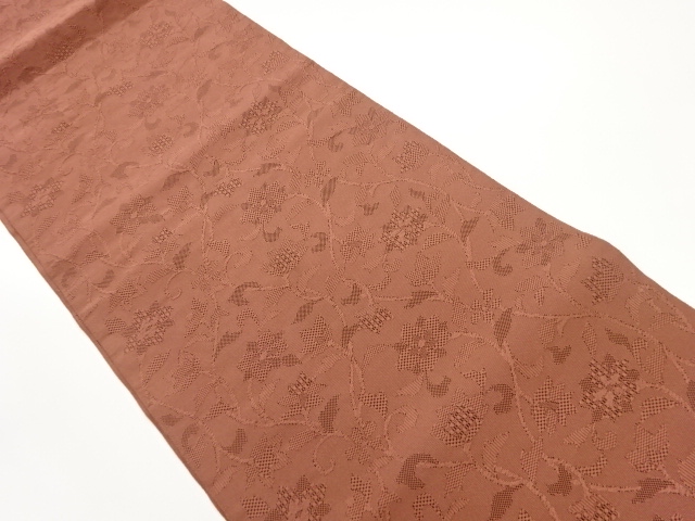 JAPANESE NAGOYA OBI / TSUZURE / WOVEN FLOWER ARABESQUE